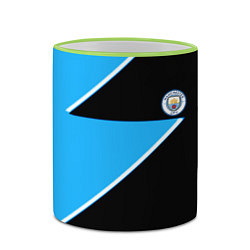 Кружка 3D Manchester City geometry sport, цвет: 3D-светло-зеленый кант — фото 2