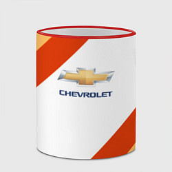 Кружка 3D Chevrolet line, цвет: 3D-красный кант — фото 2