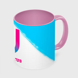 Кружка 3D Juventus neon gradient style, цвет: 3D-белый + розовый