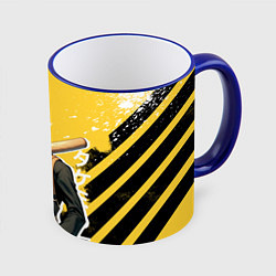 Кружка 3D Токийские Мстители - Такемичи Ханагаки, цвет: 3D-синий кант