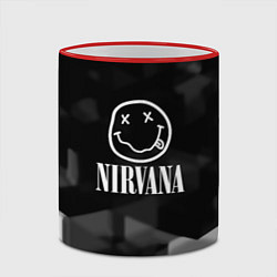 Кружка 3D Nirvana текстура рок, цвет: 3D-красный кант — фото 2