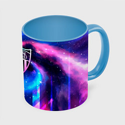 Кружка 3D Sevilla неоновый космос, цвет: 3D-белый + небесно-голубой