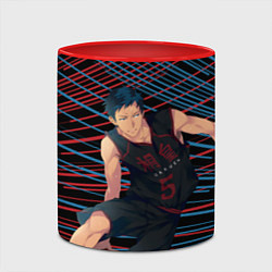 Кружка 3D Дазай Осаму из Баскетбола Куроко, цвет: 3D-белый + красный — фото 2