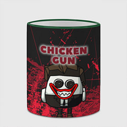 Кружка 3D Chicken gun clown, цвет: 3D-зеленый кант — фото 2