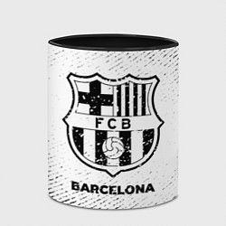 Кружка 3D Barcelona с потертостями на светлом фоне, цвет: 3D-белый + черный — фото 2