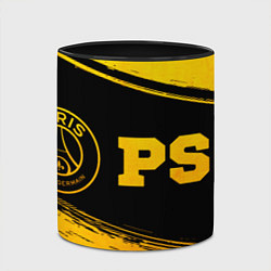 Кружка 3D PSG - gold gradient по-горизонтали, цвет: 3D-белый + черный — фото 2