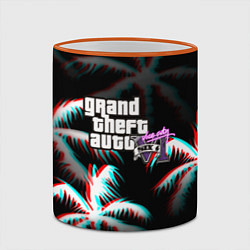 Кружка 3D GTA 6 vice city glitch, цвет: 3D-оранжевый кант — фото 2