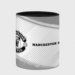 Кружка 3D Manchester United sport на светлом фоне по-горизон, цвет: 3D-белый + черный — фото 2