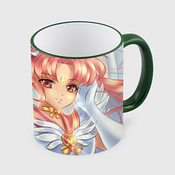 Кружка 3D Sailor Moon Малышка, цвет: 3D-зеленый кант