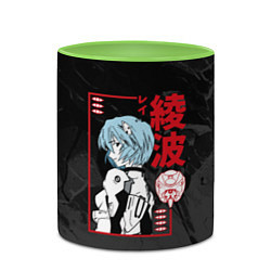 Кружка 3D Evangelion - Рей Аянами, цвет: 3D-белый + светло-зеленый — фото 2