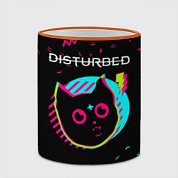 Кружка 3D Disturbed - rock star cat, цвет: 3D-оранжевый кант — фото 2