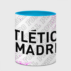 Кружка 3D Atletico Madrid pro football по-горизонтали, цвет: 3D-белый + небесно-голубой — фото 2
