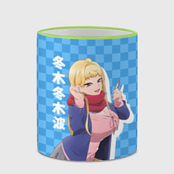 Кружка 3D Dosanko Gyaru Is Mega Cute - Fuyuki Minami, цвет: 3D-светло-зеленый кант — фото 2