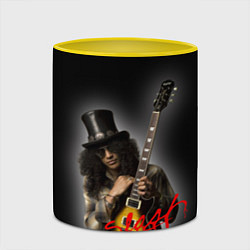 Кружка 3D Slash музыкант группы Guns N Roses, цвет: 3D-белый + желтый — фото 2