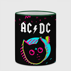 Кружка 3D AC DC - rock star cat, цвет: 3D-зеленый кант — фото 2