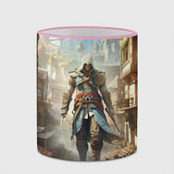 Кружка 3D Assassins creed старый город, цвет: 3D-розовый кант — фото 2