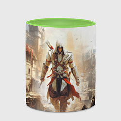 Кружка 3D Assassins creed старый город, цвет: 3D-белый + светло-зеленый — фото 2