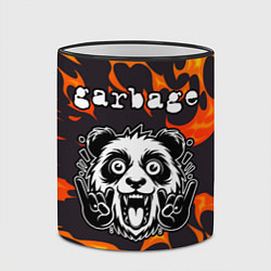 Кружка 3D Garbage рок панда и огонь, цвет: 3D-черный кант — фото 2