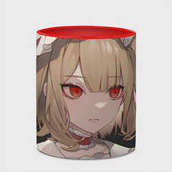 Кружка 3D Touhou Project Flandre милая, цвет: 3D-белый + красный — фото 2