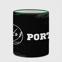 Кружка 3D Porto sport на темном фоне по-горизонтали, цвет: 3D-зеленый кант — фото 2