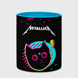 Кружка 3D Metallica - rock star cat, цвет: 3D-белый + небесно-голубой — фото 2