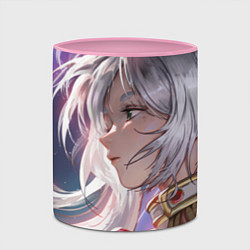 Кружка 3D Sousou no Frieren Фрирен beautiful, цвет: 3D-белый + розовый — фото 2