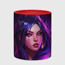 Кружка 3D League of Legends Kaisa Kda style, цвет: 3D-белый + красный — фото 2