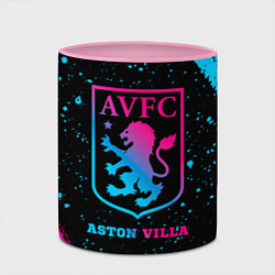 Кружка 3D Aston Villa - neon gradient, цвет: 3D-белый + розовый — фото 2