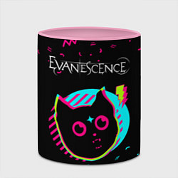 Кружка 3D Evanescence - rock star cat, цвет: 3D-белый + розовый — фото 2