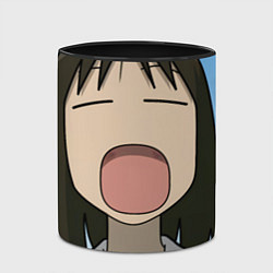 Кружка 3D Azumanga Daioh Аюму Касуга зевает, цвет: 3D-белый + черный — фото 2