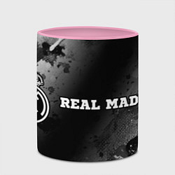 Кружка 3D Real Madrid sport на темном фоне по-горизонтали, цвет: 3D-белый + розовый — фото 2