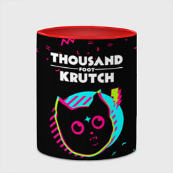 Кружка 3D Thousand Foot Krutch - rock star cat, цвет: 3D-белый + красный — фото 2