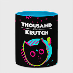 Кружка 3D Thousand Foot Krutch - rock star cat, цвет: 3D-белый + небесно-голубой — фото 2
