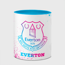 Кружка 3D Everton neon gradient style, цвет: 3D-белый + небесно-голубой — фото 2