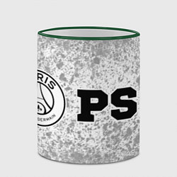 Кружка 3D PSG sport на светлом фоне по-горизонтали, цвет: 3D-зеленый кант — фото 2