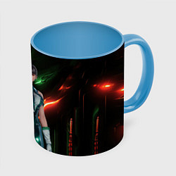 Кружка 3D Stellar Blade Eve в полный рост, цвет: 3D-белый + небесно-голубой