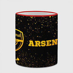 Кружка 3D Arsenal - gold gradient по-горизонтали, цвет: 3D-красный кант — фото 2