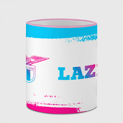 Кружка 3D Lazio neon gradient style по-горизонтали, цвет: 3D-розовый кант — фото 2
