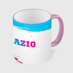 Кружка 3D Lazio neon gradient style по-горизонтали, цвет: 3D-розовый кант