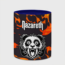 Кружка 3D Nazareth рок панда и огонь, цвет: 3D-белый + синий — фото 2