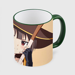 Кружка 3D Konosuba Мэгумин cute, цвет: 3D-зеленый кант