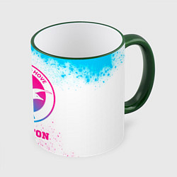 Кружка 3D Brighton neon gradient style, цвет: 3D-зеленый кант