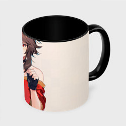 Кружка 3D Konosuba Мэгумин cute, цвет: 3D-белый + черный