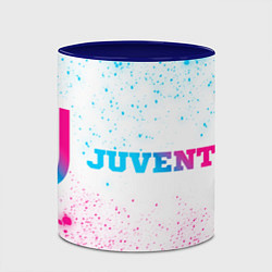 Кружка 3D Juventus neon gradient style по-горизонтали, цвет: 3D-белый + синий — фото 2