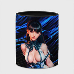 Кружка 3D Stellar Blade sexy Eve в открытом костюме, цвет: 3D-белый + черный — фото 2