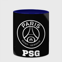 Кружка 3D PSG sport на темном фоне, цвет: 3D-белый + синий — фото 2