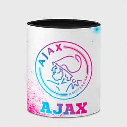 Кружка 3D Ajax neon gradient style, цвет: 3D-белый + черный — фото 2