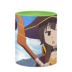 Кружка 3D Konosuba Мэгумин cute, цвет: 3D-белый + светло-зеленый — фото 2