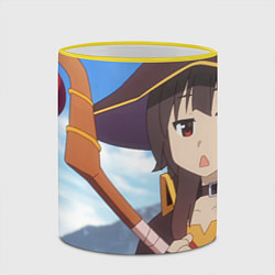 Кружка 3D Konosuba Мэгумин cute, цвет: 3D-желтый кант — фото 2