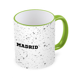 Кружка 3D Real Madrid sport на светлом фоне по-горизонтали, цвет: 3D-светло-зеленый кант